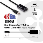 CLUB3D MINI DIS.PORT 1.4 M TO HDMI 2.0 F